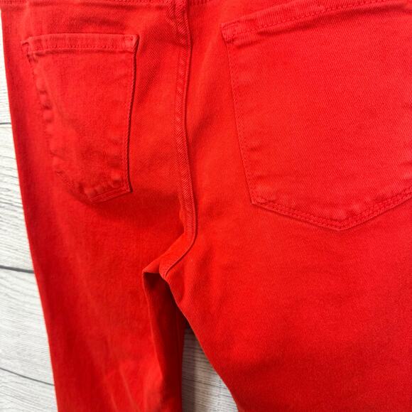 Vibrant Red Straight Leg Jeans - Picture 8 of 11
